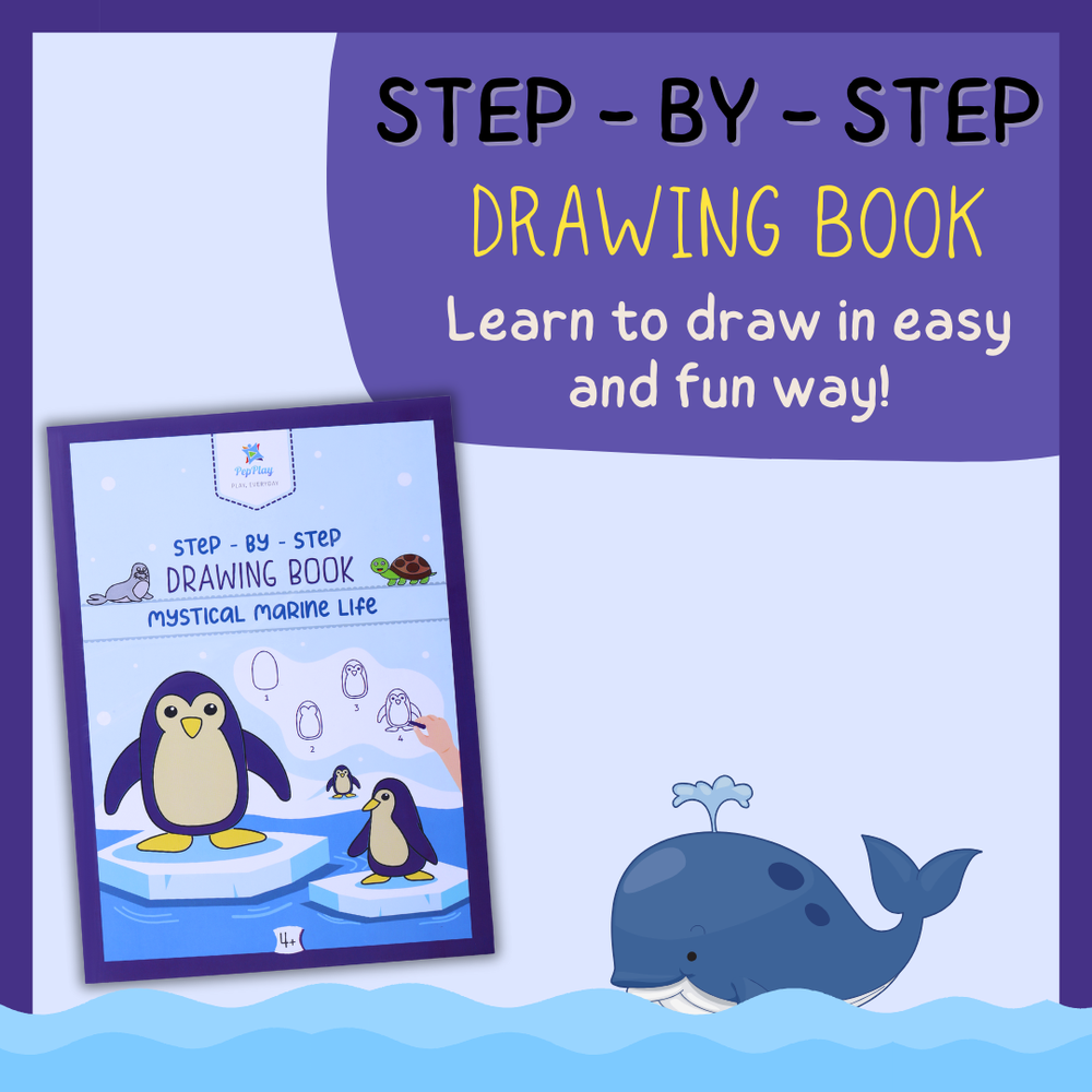 PepPlay - Step By Step Drawing Book - Mystical Marine Life