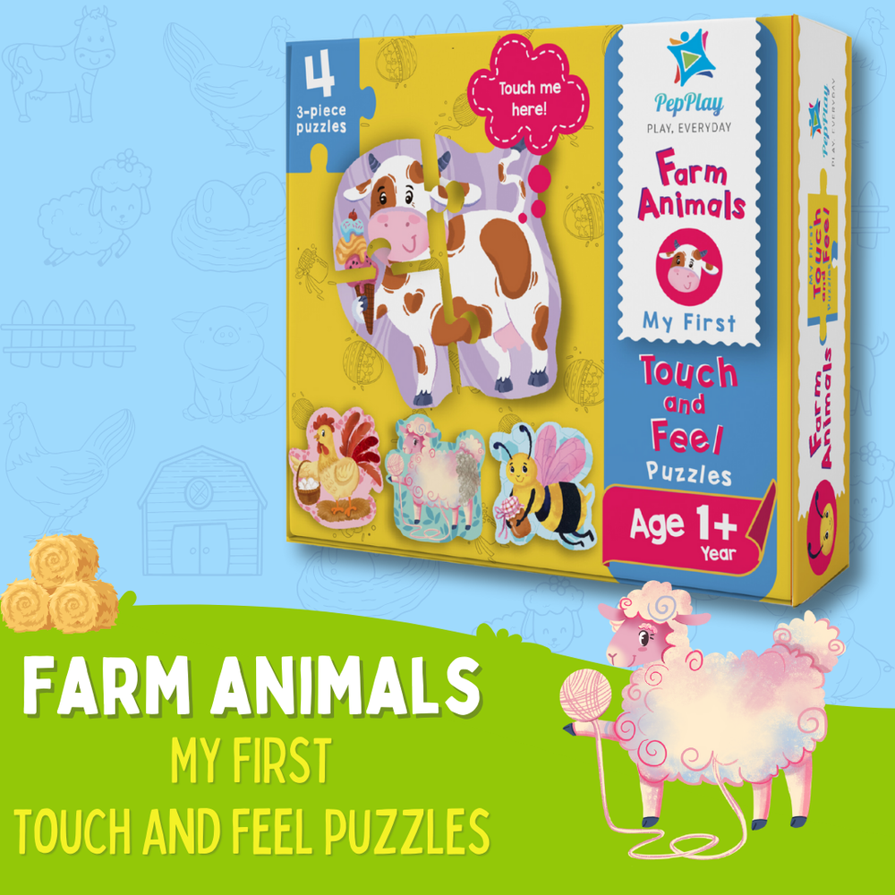 PepPlay - Touch & Feel Puzzle - Farm Animals