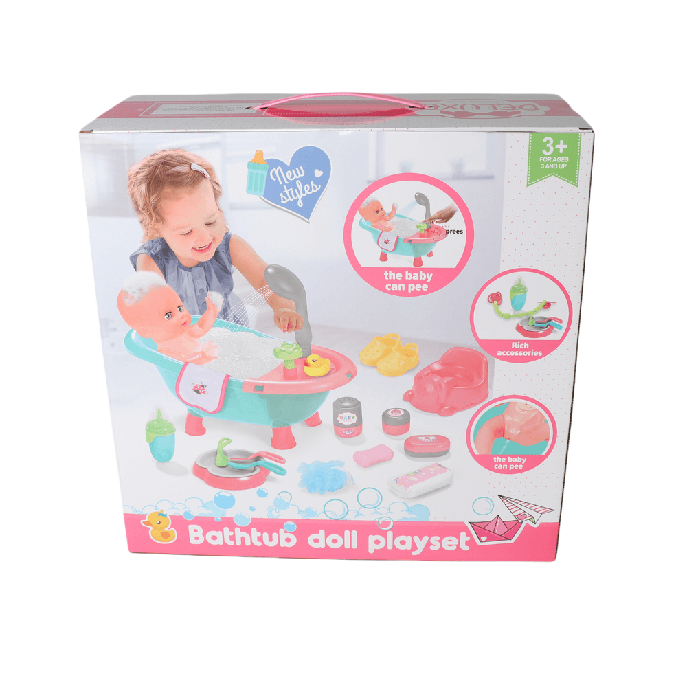 Vdora Dolls - Baby Doll Shower Playset - 14 Inch