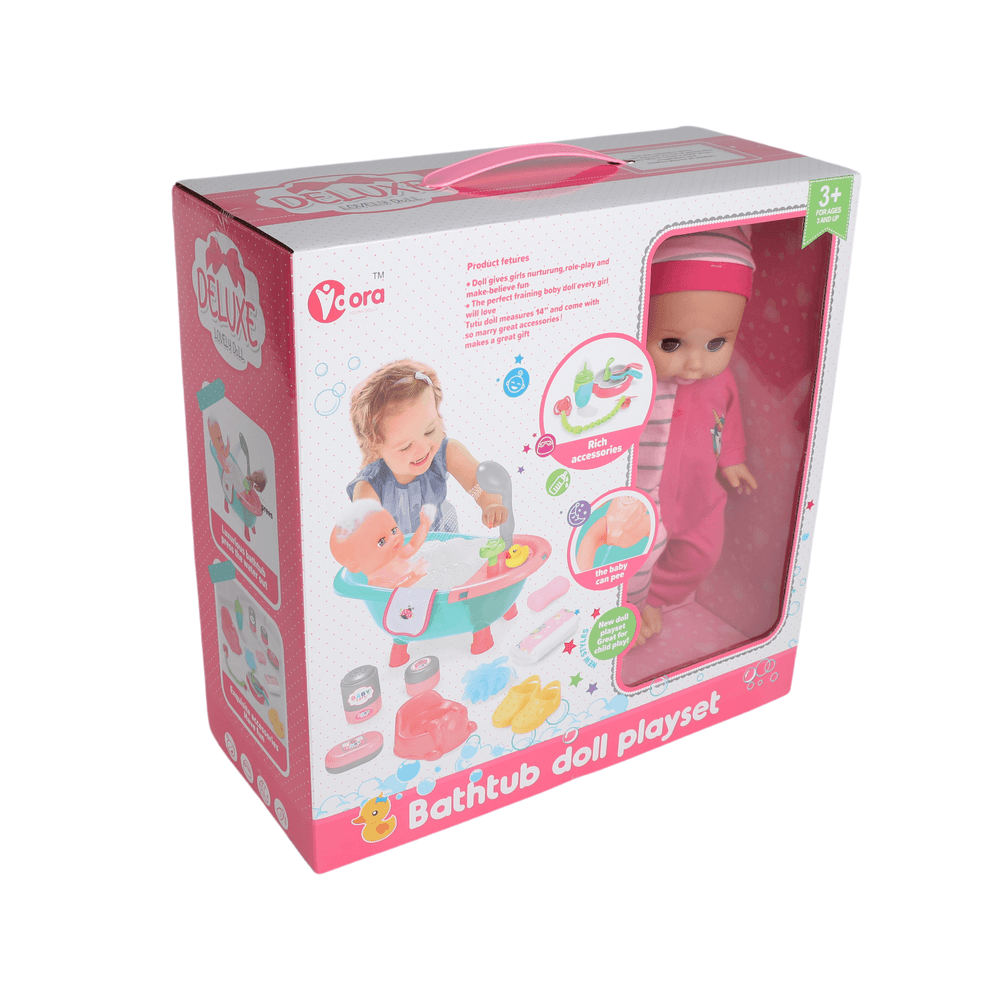 Vdora Dolls - Baby Doll Shower Playset - 14 Inch