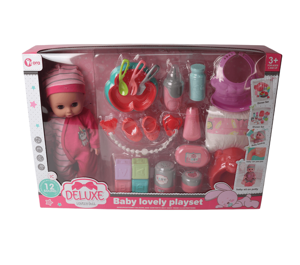 Vdora Dolls - Baby Doll Feeding Playset C- 14 Inch