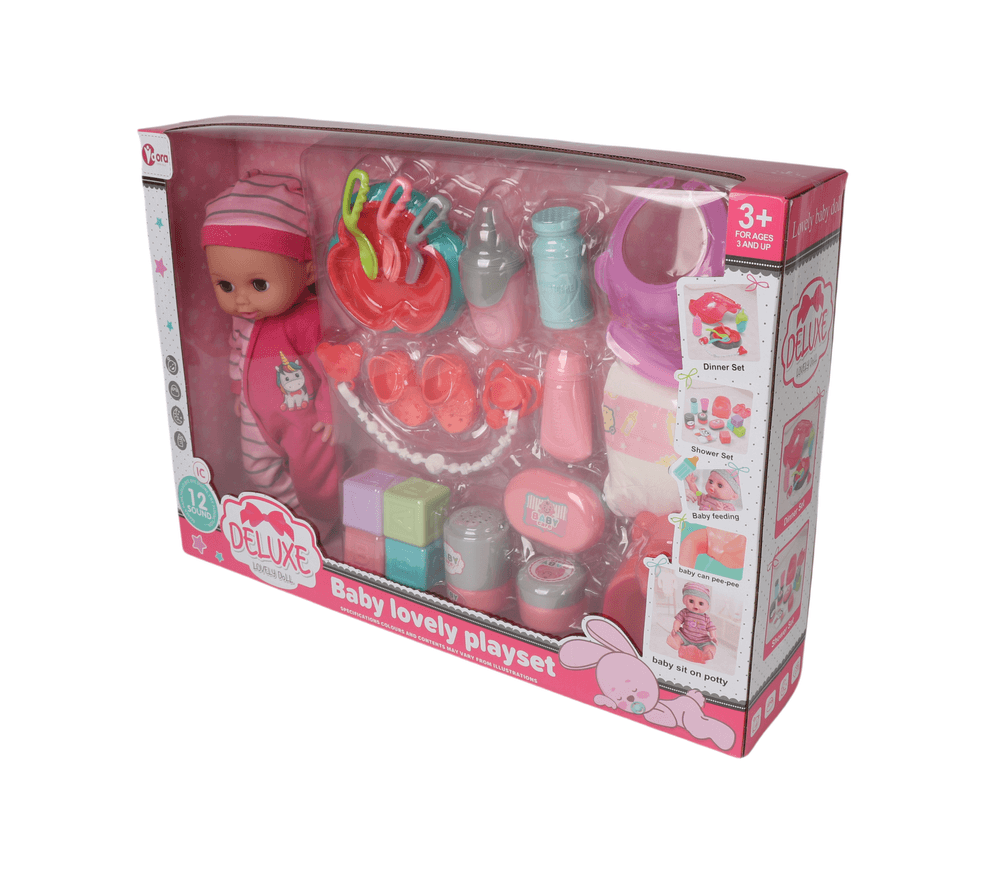 Vdora Dolls - Baby Doll Feeding Playset C- 14 Inch