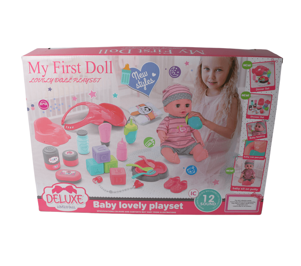 Vdora Dolls - Baby Doll Feeding Playset B - 14 Inch