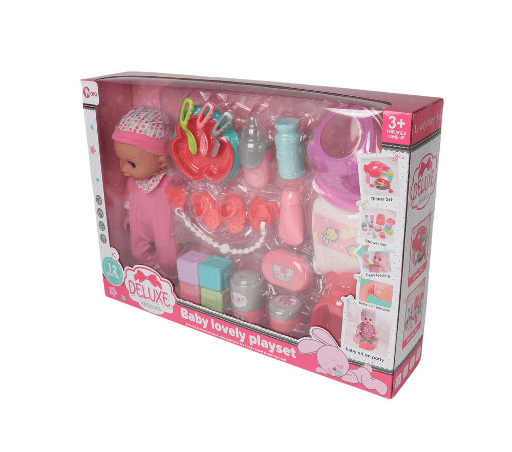 Vdora Dolls - Baby Doll Feeding Playset B - 14 Inch