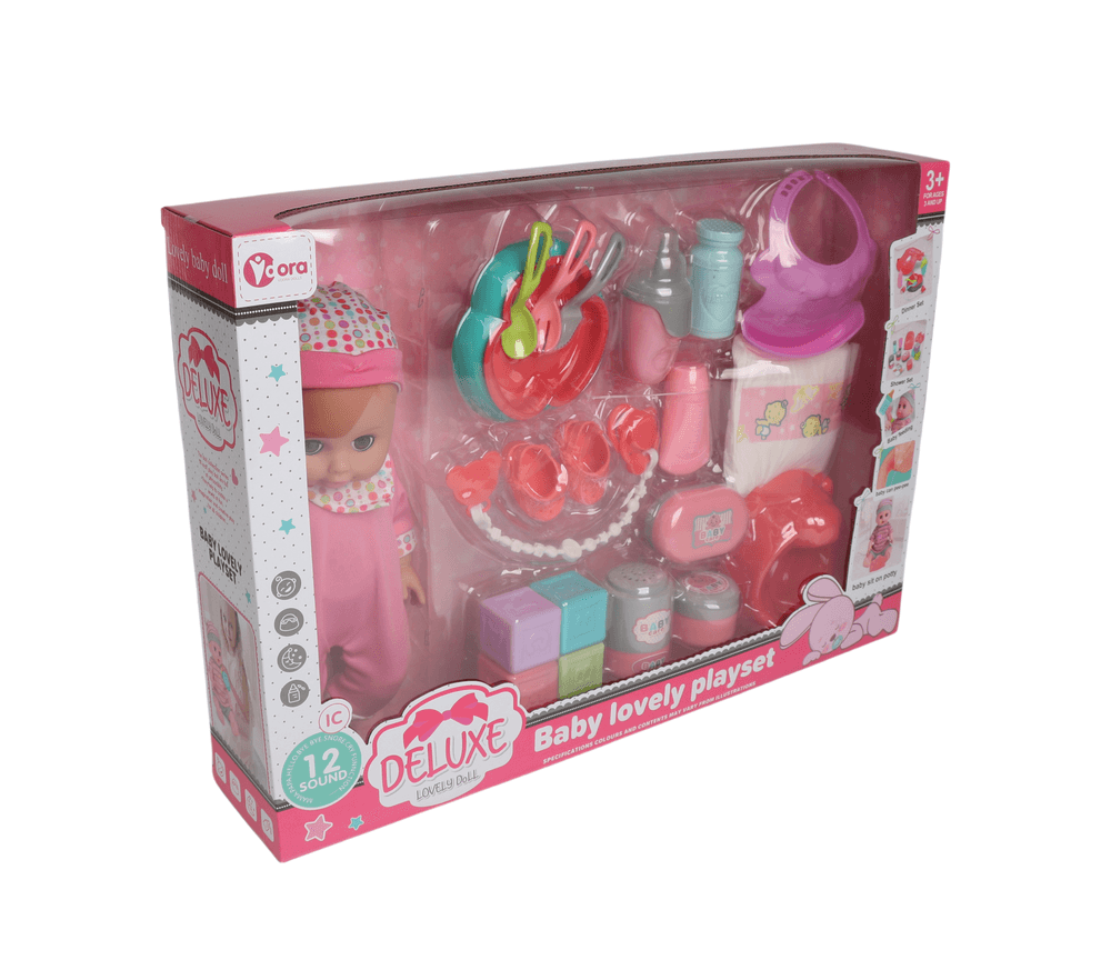 Vdora Dolls - Baby Doll Feeding Playset B - 14 Inch