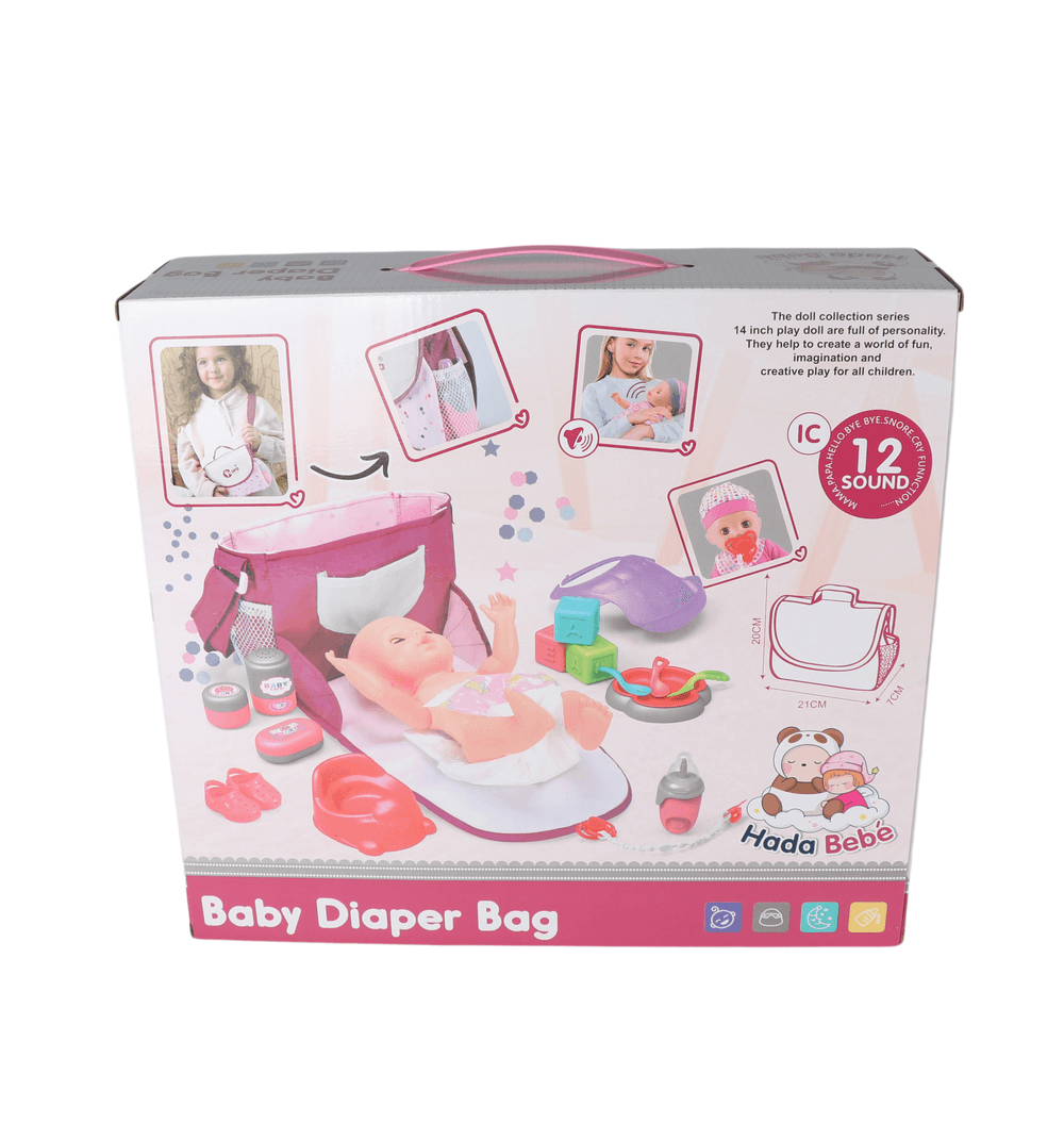 Vdora Dolls - Baby Doll W/ Diaper Bag Playset - 14 Inch