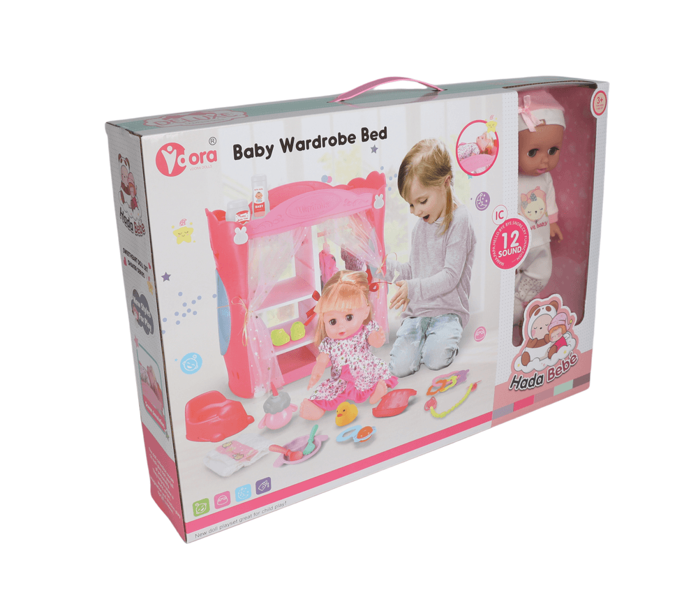 Vdora Dolls - Baby Doll Wardrobe Set W/ 12 Sound Effects - 14 Inch