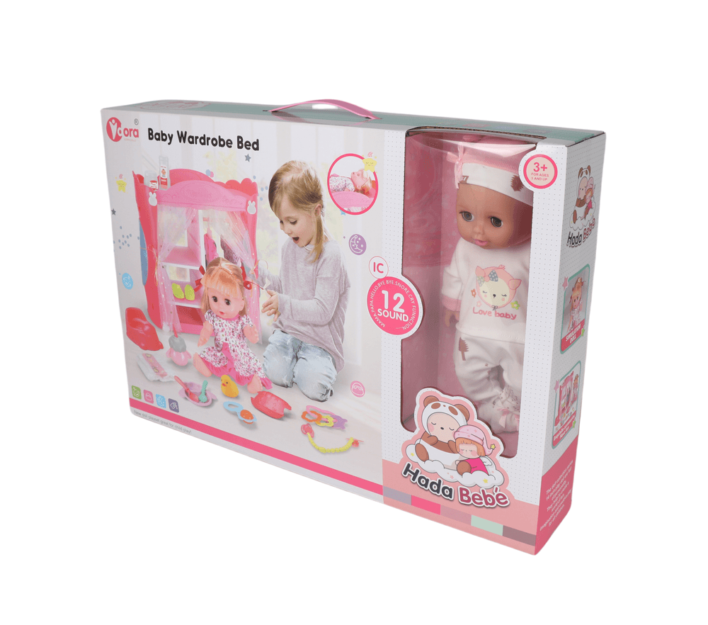 Vdora Dolls - Baby Doll Wardrobe Set W/ 12 Sound Effects - 14 Inch