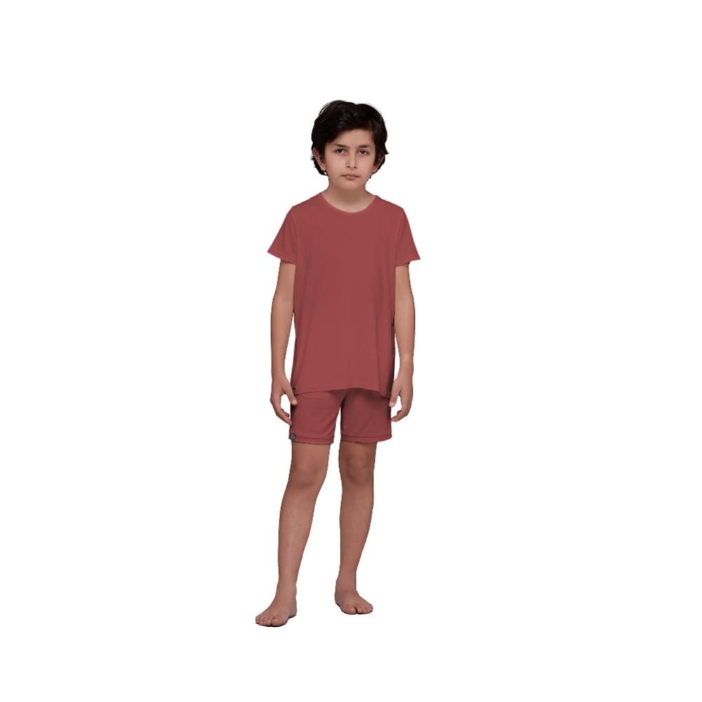 One of a Kin - Unwind Shorts Boys - Cherry Blush - Tencel™ Soft & Breathable 