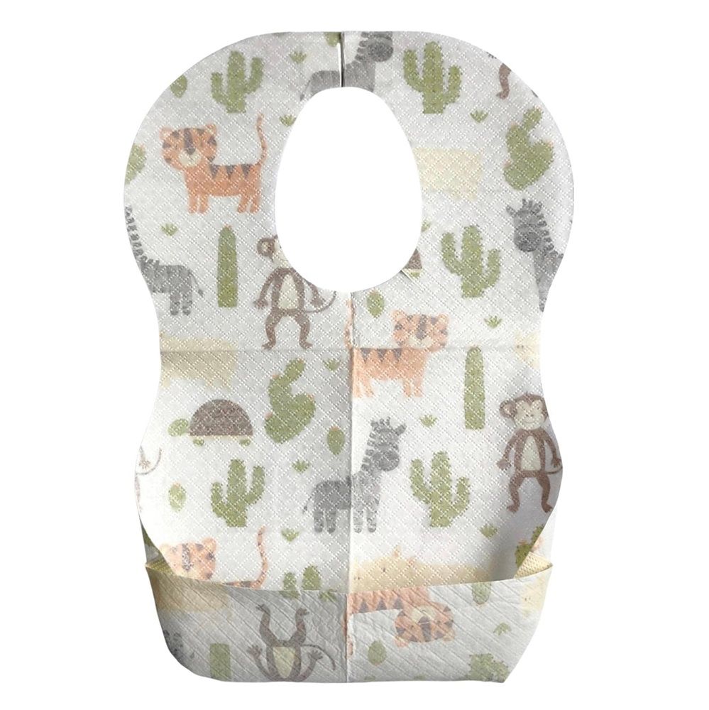 Cute 'n' Cuddle - Disposable Bibs - Animal Pattern - Pack of 20