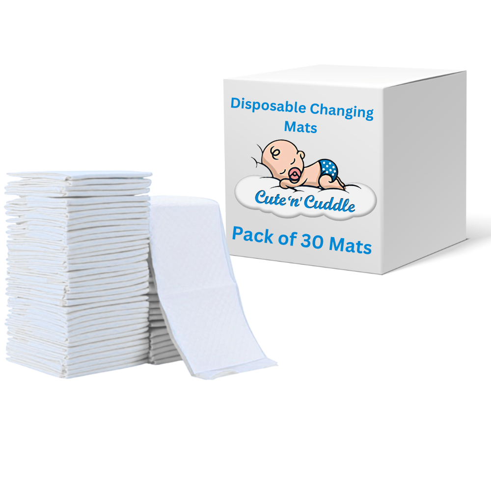 Cute 'n' Cuddle - Disposable Changing Mats - White - 30 Pcs - 60 x 45 cm