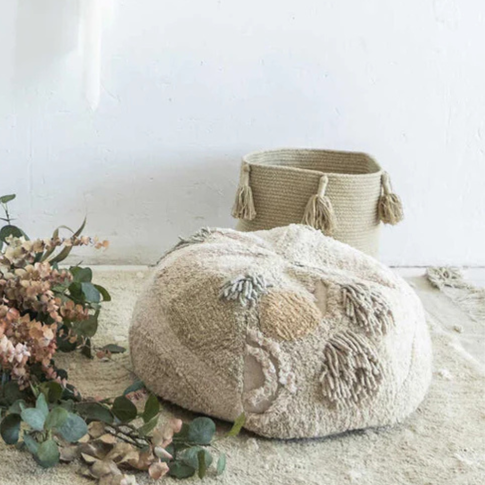 Lorena Canals - Round Pouf - Mossy Rock