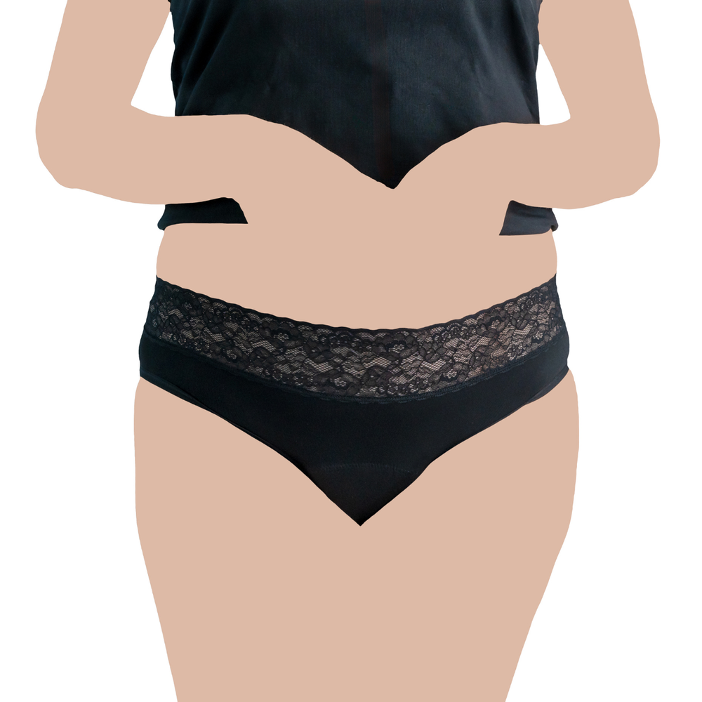 Sahara - Period Proof Underwear Hi-Waist Lace Bikini - Moderate Absorbency