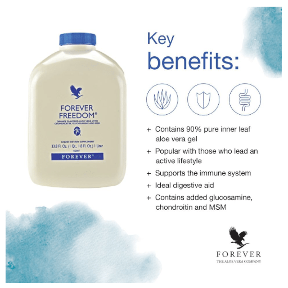 Forever Living - Freedom Aloe Vera Liquid Dietary Supplement - Orange - 1 L