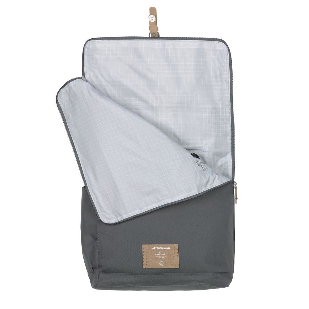 Lassig - Green Label Rolltop Diaper Backpack - Anthracite