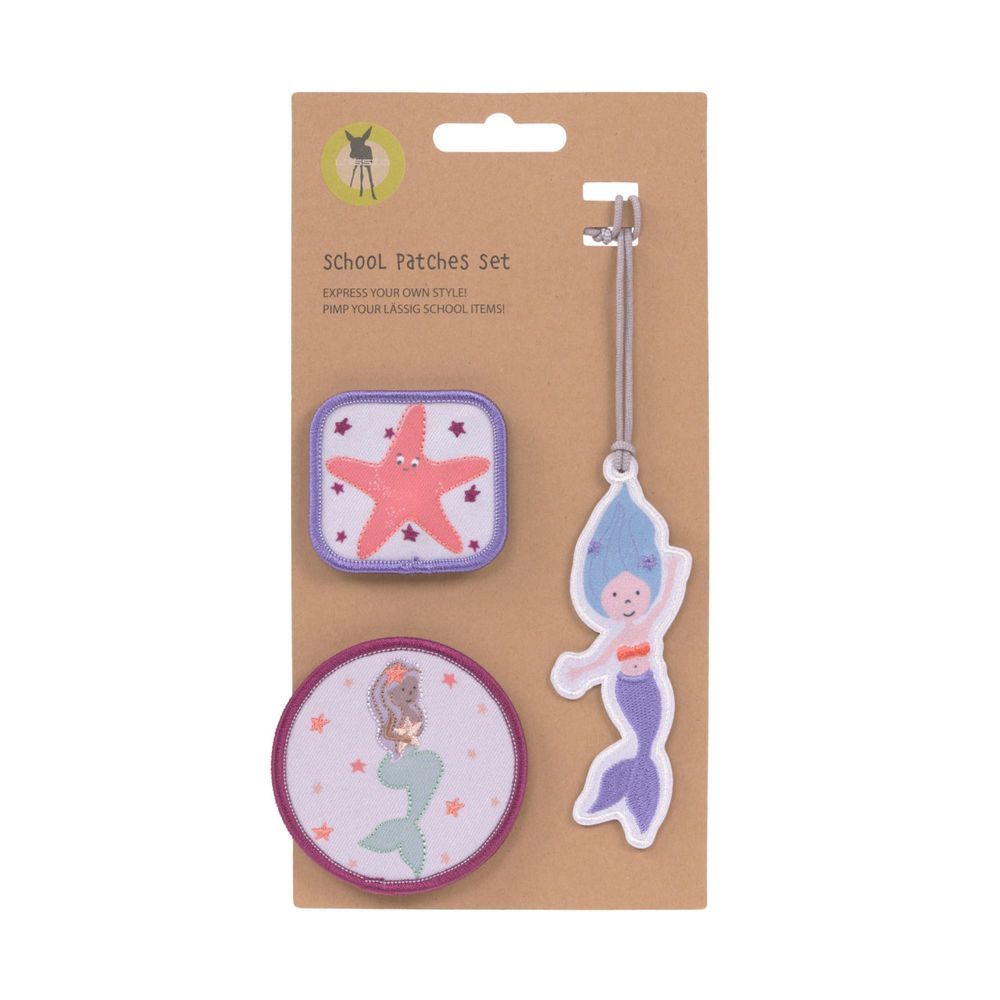 Lassig - School Patches Set - Mermaid - 3 Pcs