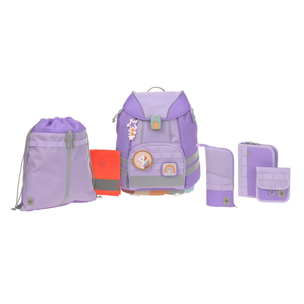 Lassig - Kids Flexy School Set - Violet/Lavender - Pack of 7