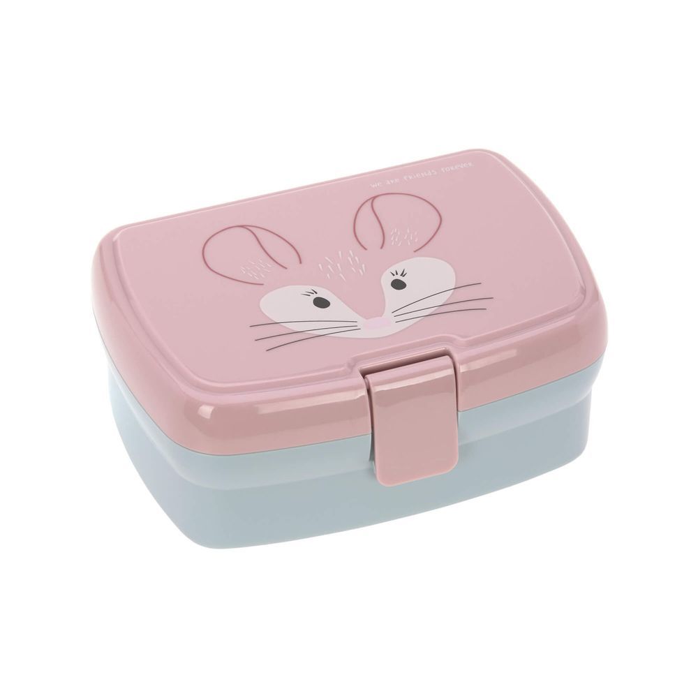 Lassig - Lunchbox With 2 Compartment And Water Bottle - ChinChilla - 460ml