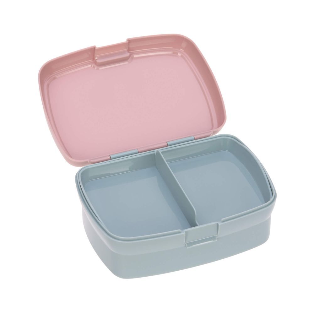 Lassig - Lunchbox With 2 Compartment And Water Bottle - ChinChilla - 460ml