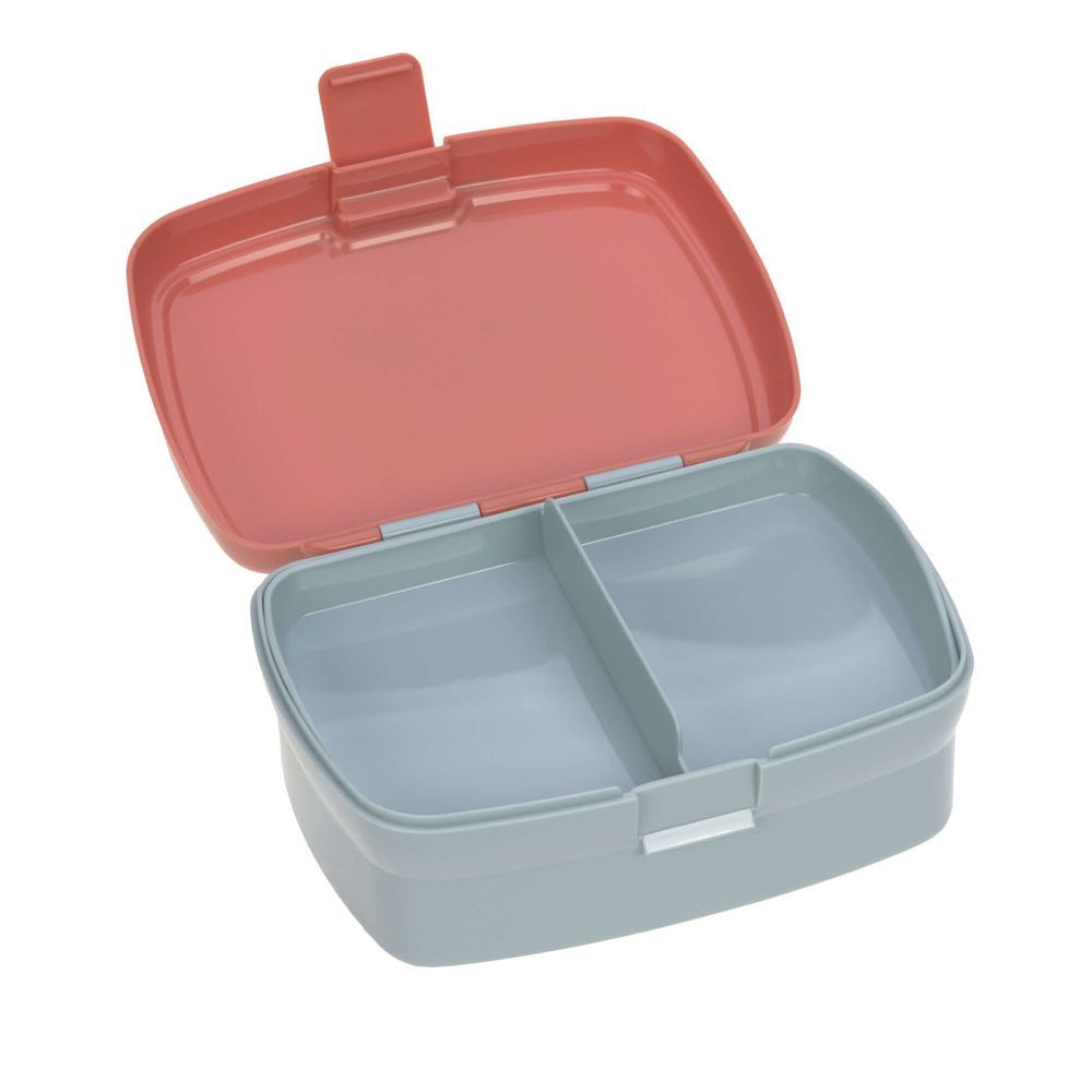 Lassig - Lunchbox With 2 Compartment And Water Bottle - Fox - 460ml