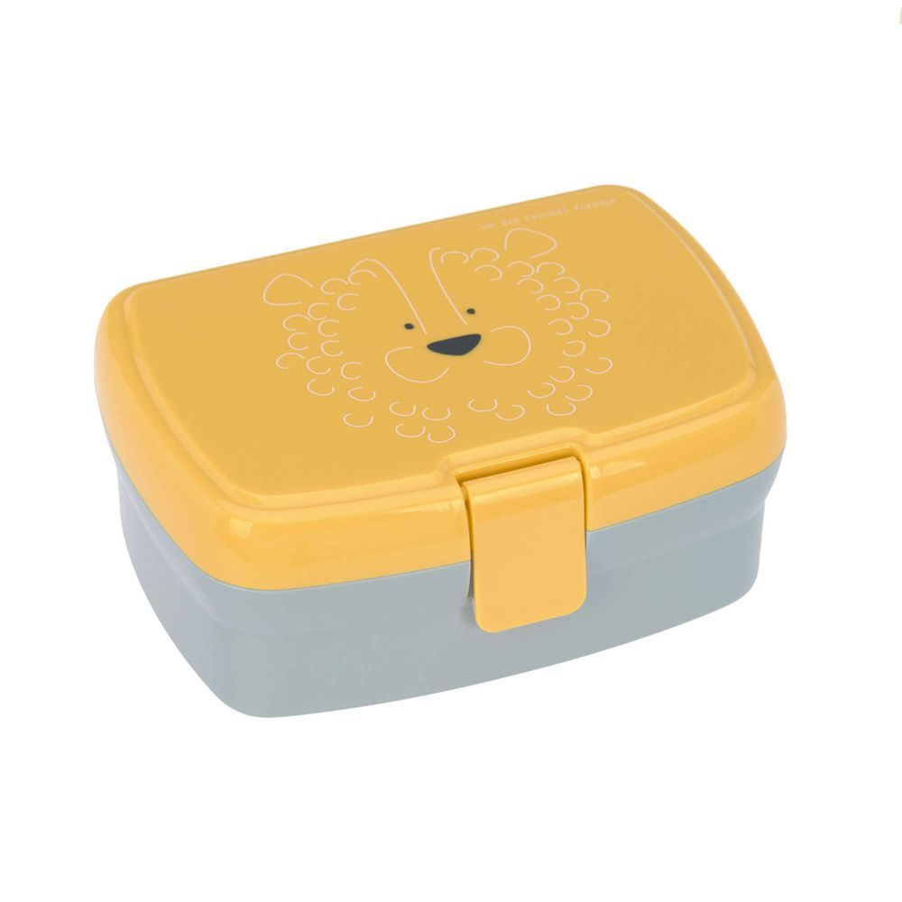 Lassig - Lunchbox With 2 Compartment And Water Bottle - Lion - 460ml