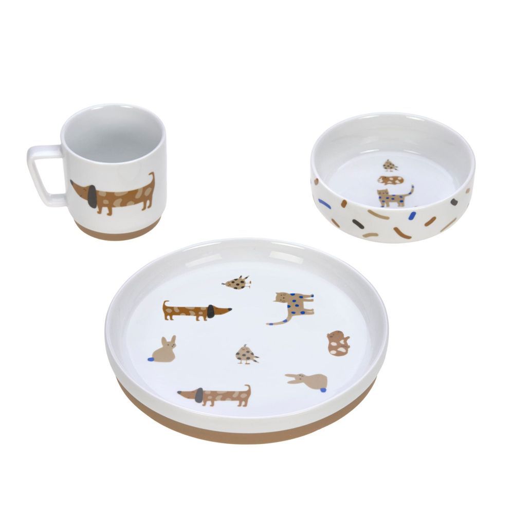 Lassig - Little Mateys Children's Tableware Set - 3 Pcs