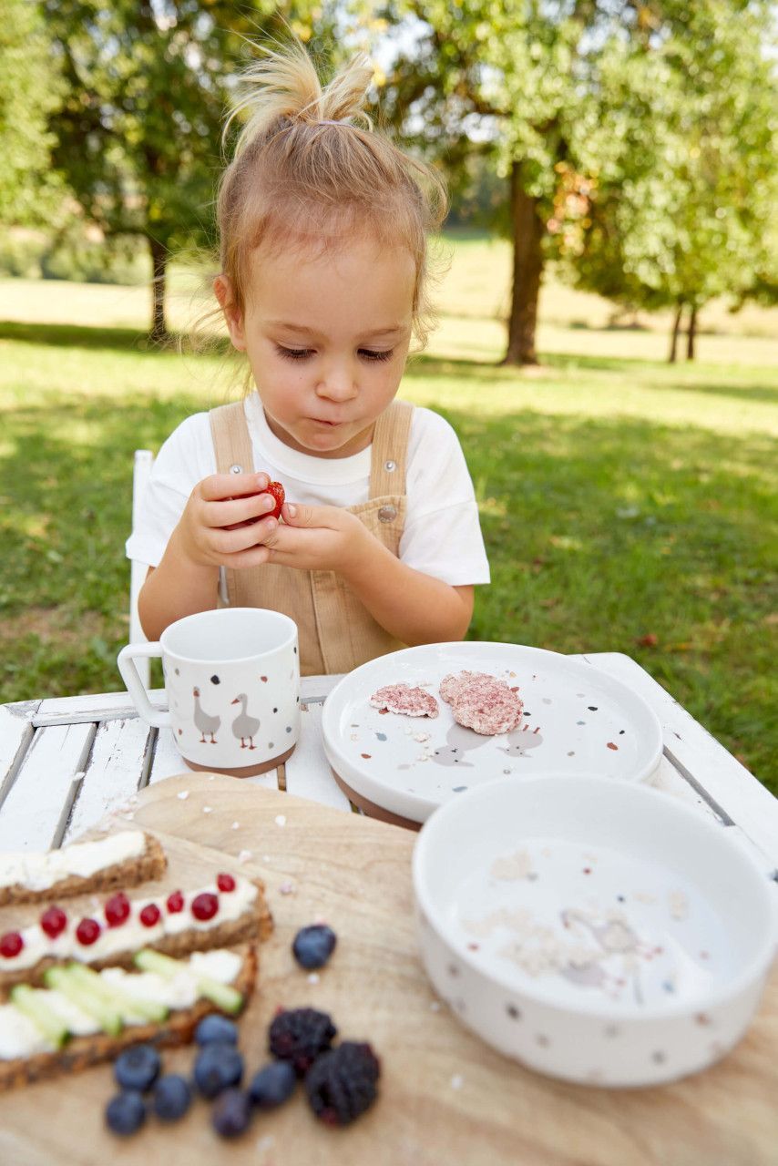 Lassig - Tiny Farmer Tableware Set - Sheep/Goose - 3 Pcs