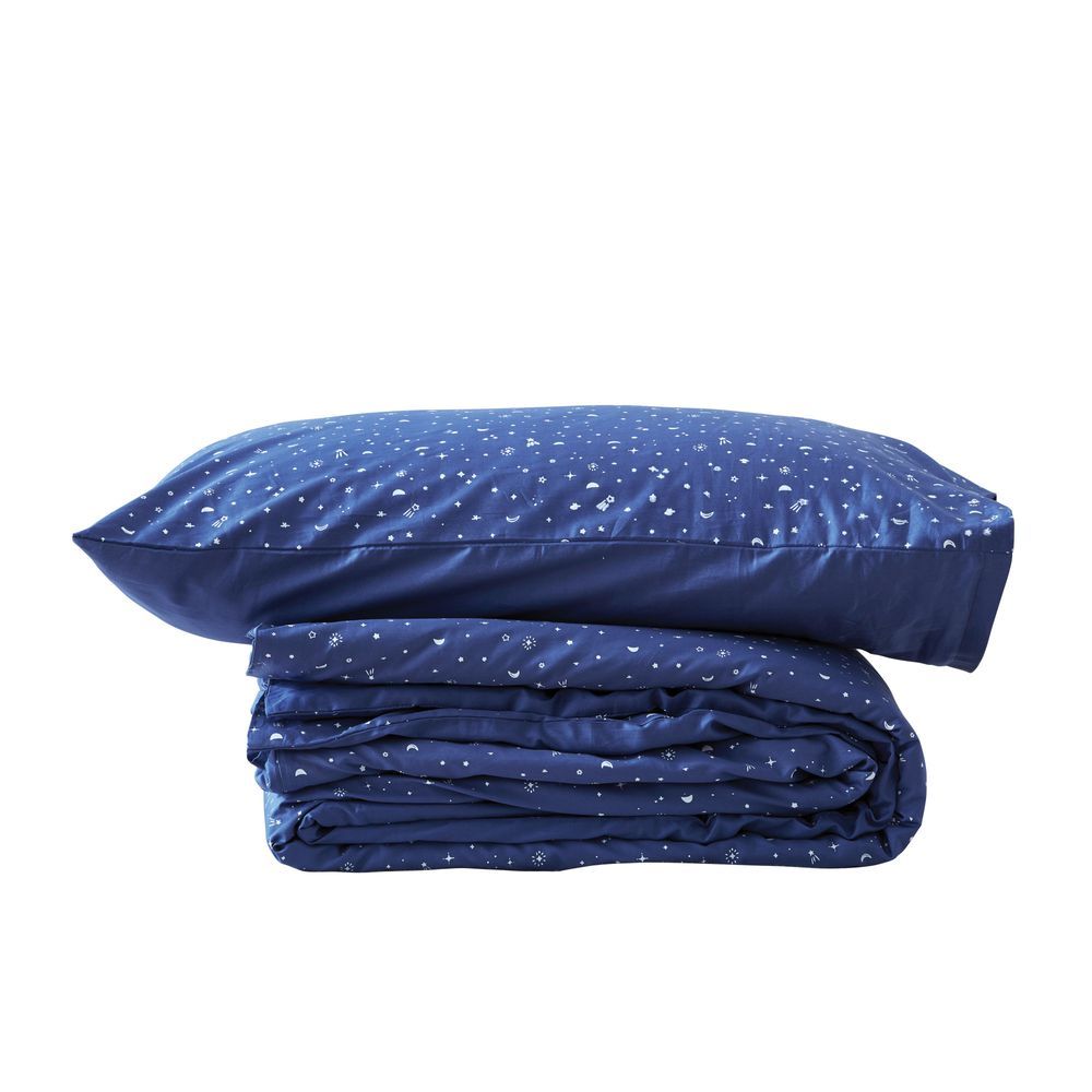 Ergopouch - 0.3 Tog Organic Quilt Cover With Pillowcase - Single - Night Sky