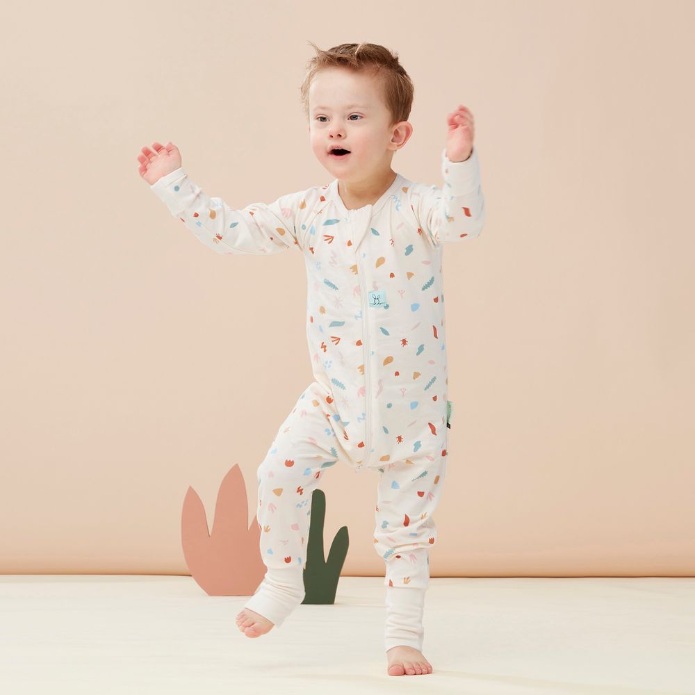 ergoPouch - Desert Bloom Long Sleeve Romper 0.2 Tog - Pink