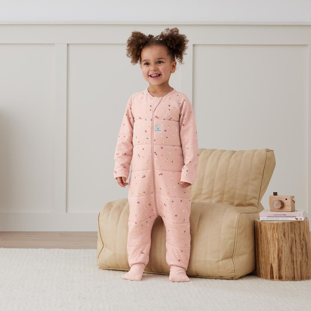 Ergopouch - 2.5 Tog Sleep Onesie - Daisies - Pink - 4-5Y