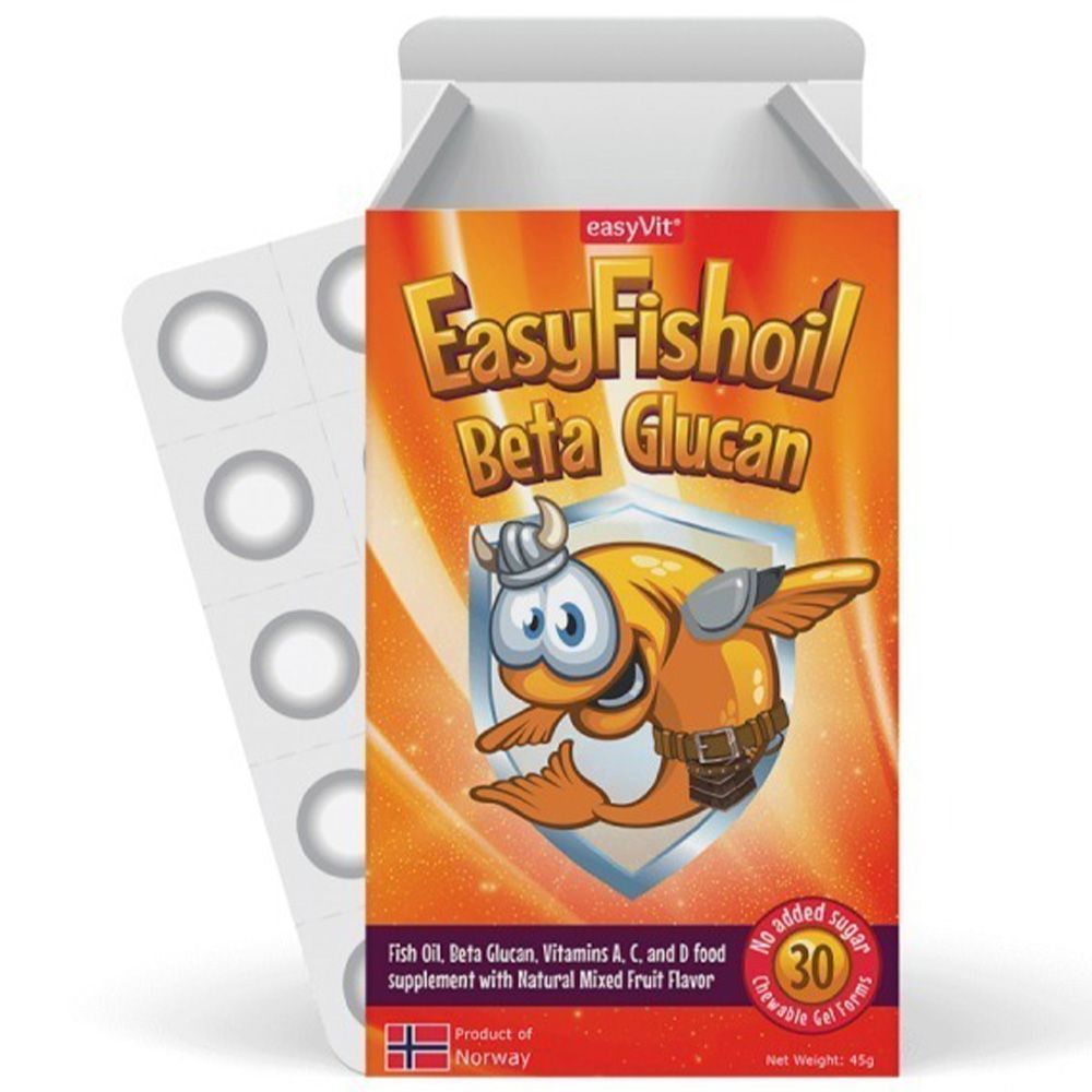 Easyvit - Easy Fish Oil Beta Glucan Chewable Gel Forms - 30pcs