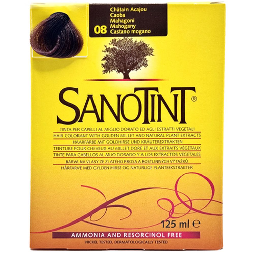 Sanotint - Classic Permanent Hair Colour Kit - Mahogany 08 - 125 ml