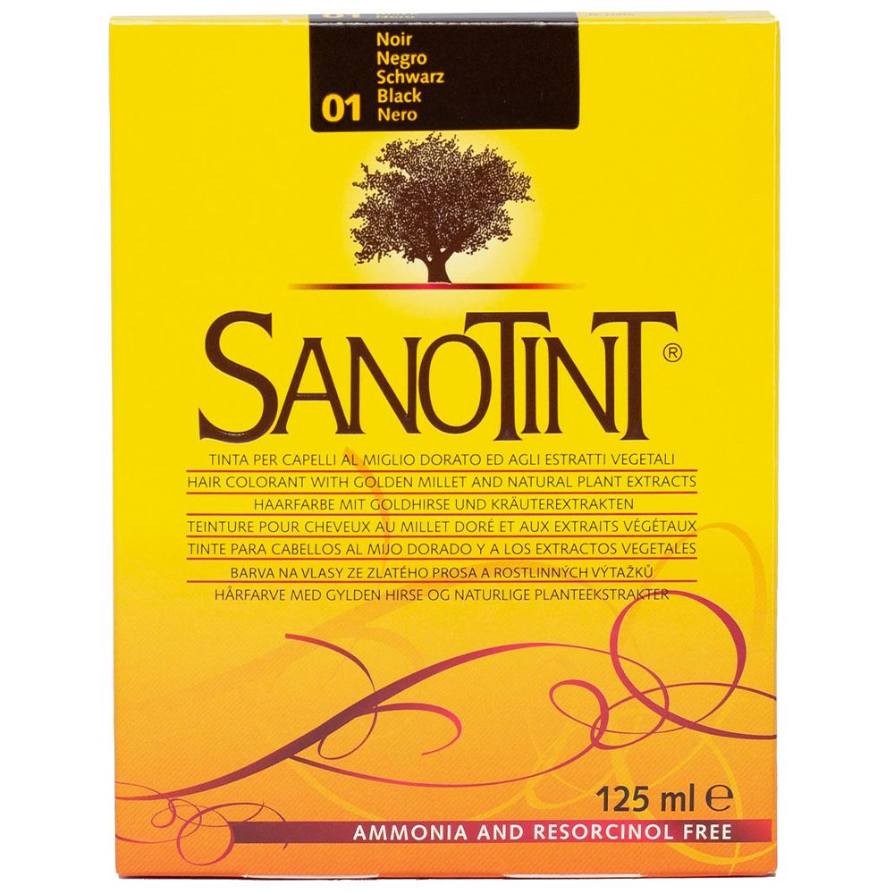 Sanotint - Classic Permanent Hair Colour Kit - Black 01 - 125 ml