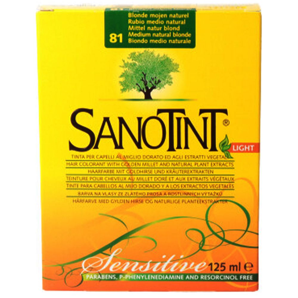 Sanotint - Sensitive Hair Colour Kit - Medium Natural Blonde 81 - 125 ml