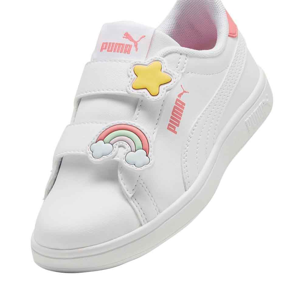 Puma - Smash 3.0 Badges V Pre-School Sneakers - White