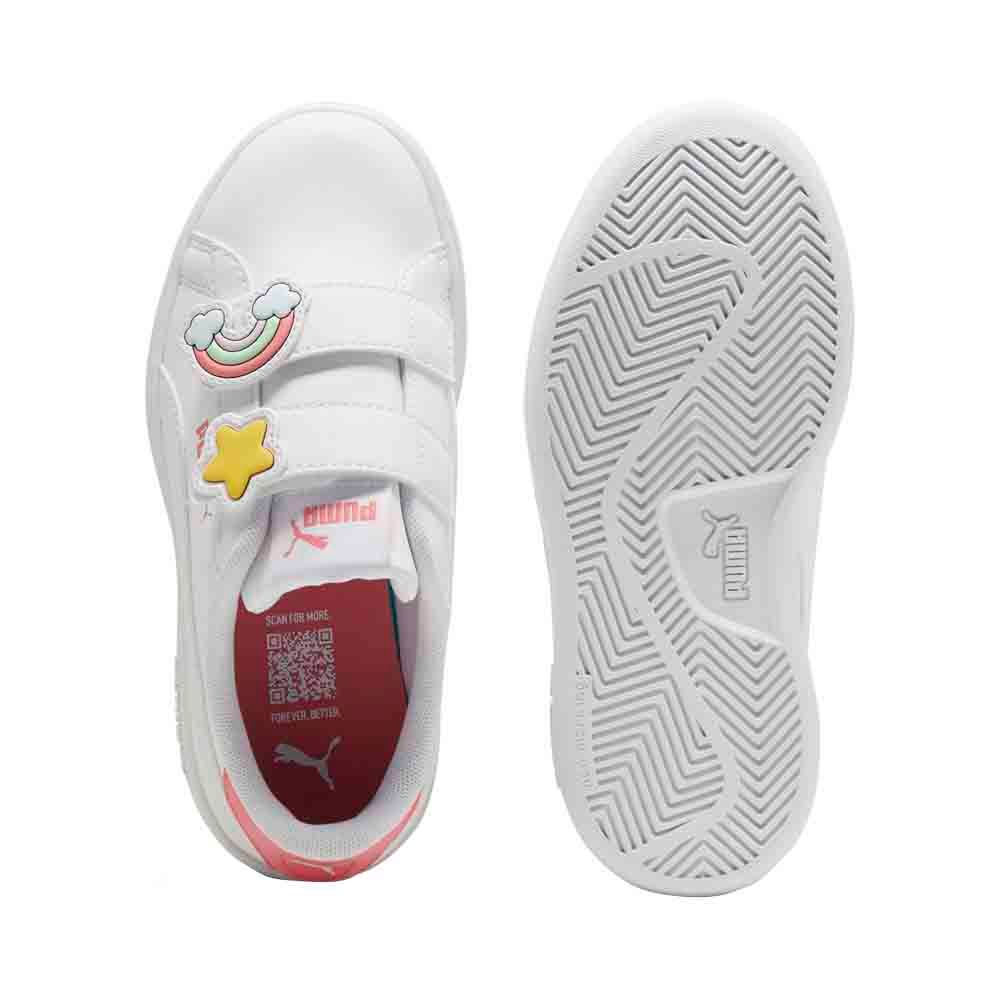 Puma - Smash 3.0 Badges V Pre-School Sneakers - White