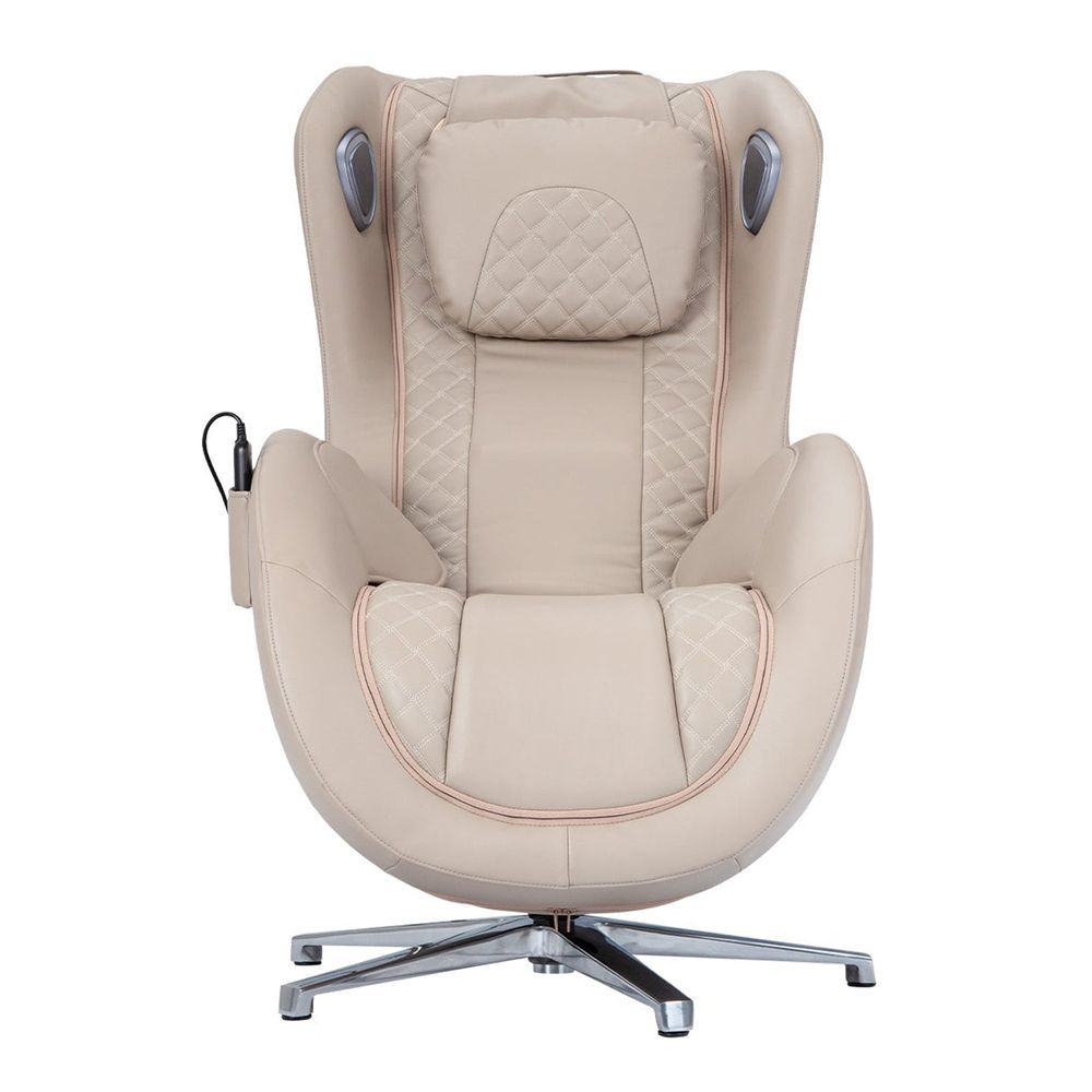 Nourest - Orion 3D Rocking Recline Massage Chair With Ottoman - Beige