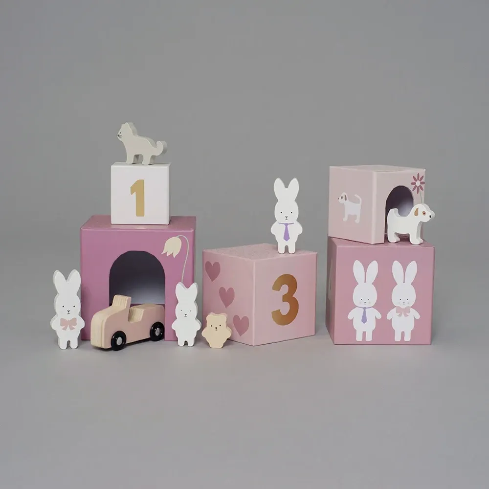 Jabadabado - Stacking Cubes - Bunny & Friends