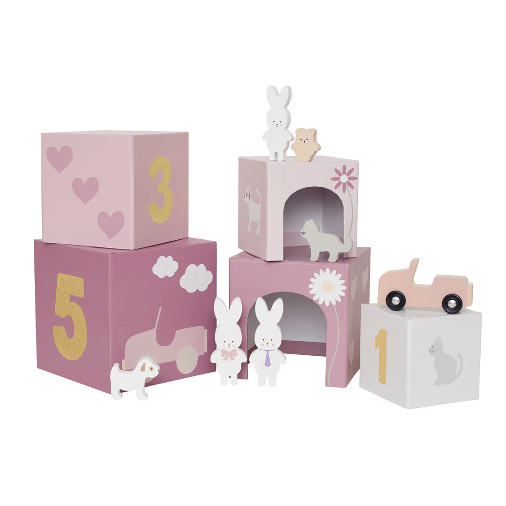 Jabadabado - Stacking Cubes - Bunny & Friends