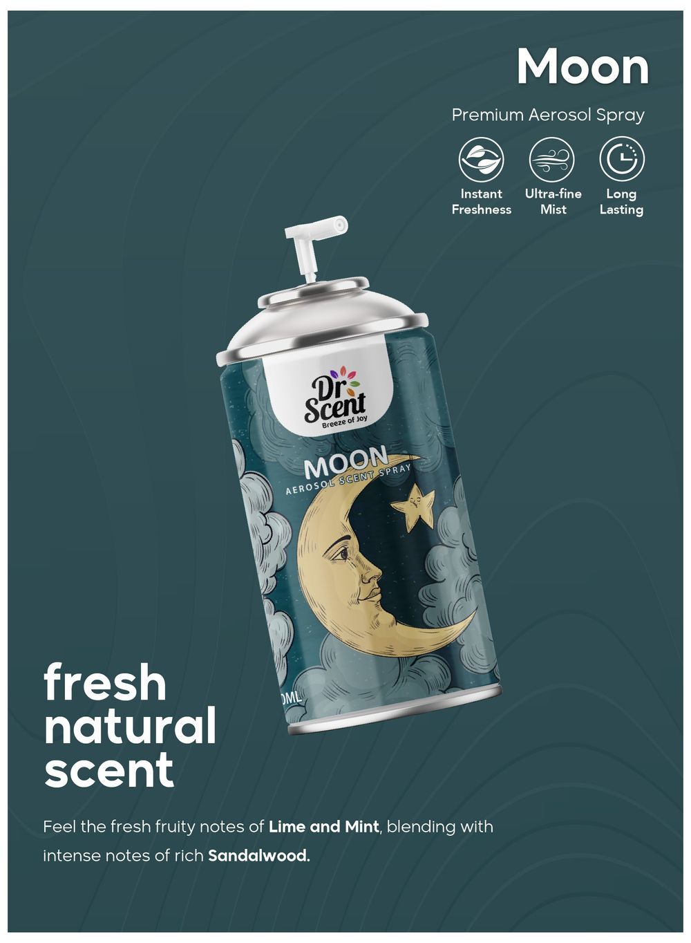 Dr Scent - Aerosol Air Freshener Spray - Moon - 300 ml