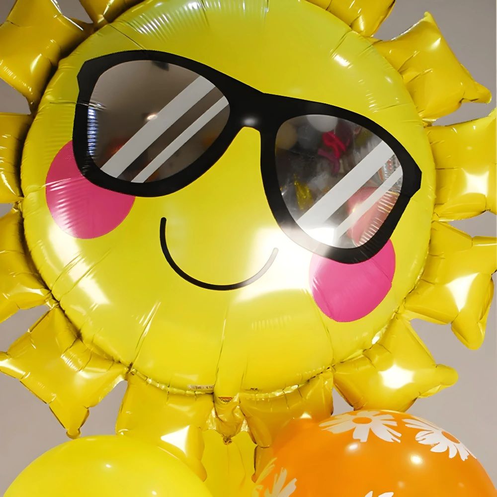 Funfiniti - Sun Smiley Foil Balloon - Yellow