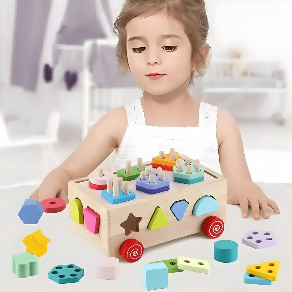 Funfiniti - 2-In-1 Shape Color Sorting Cart