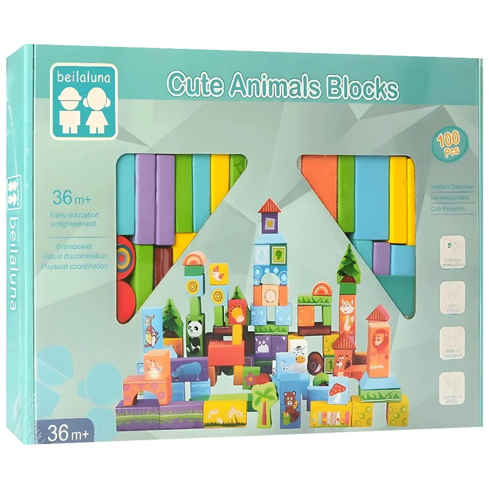 Funfiniti - Cute Animals Blocks Set - 100pcs