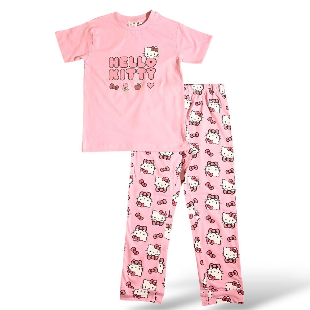 Hello Kitty - Girl Shortsleeve Pajama Sets - Pink