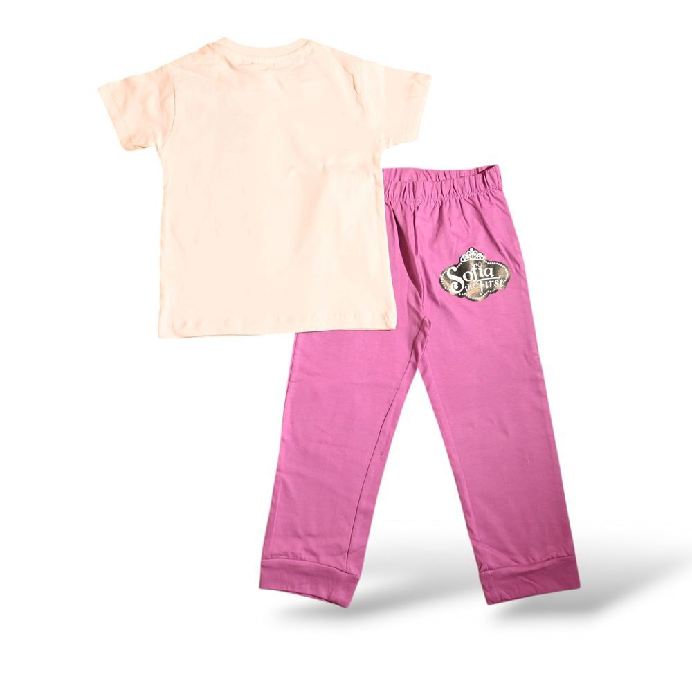 Princess - Sofia Girl Shortsleeve Pajama Sets - Pink/Purple