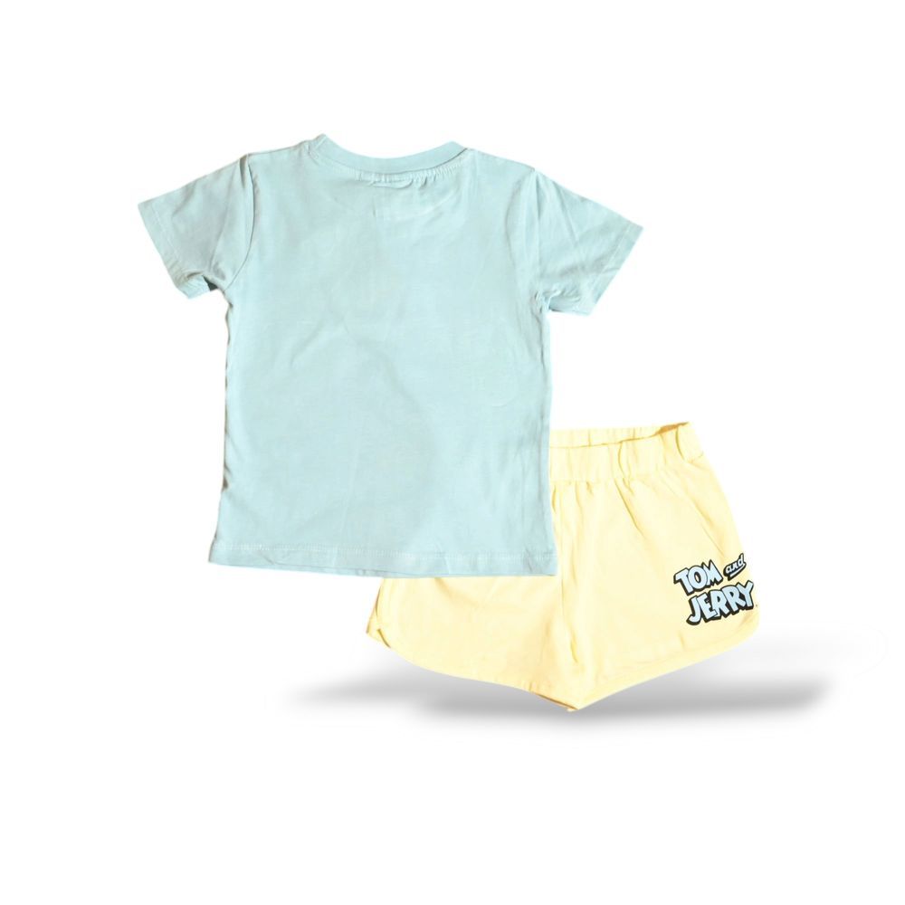 Tom & Jerry - Girls Short Set - Blue/Yellow