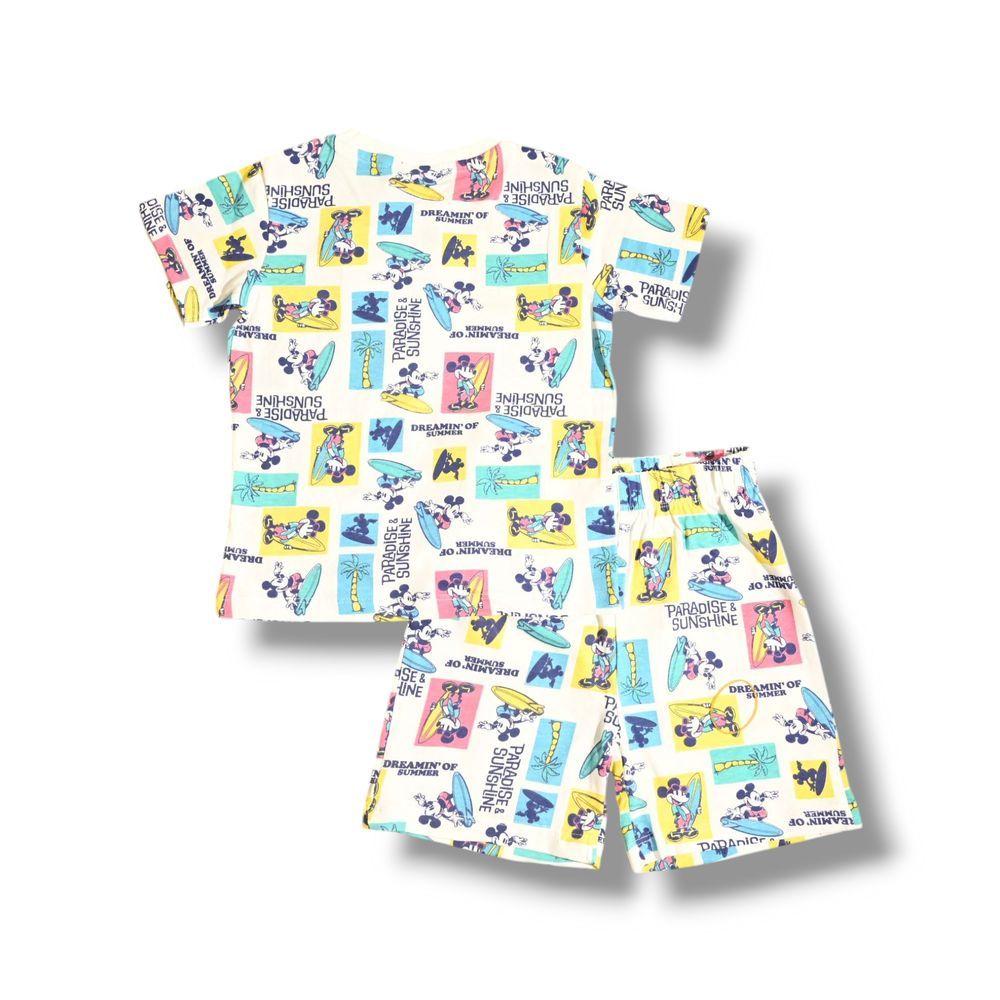 Mickey & Friends - 2pc-Set - Boy's Summer T-Shirt And Short - Multicolor