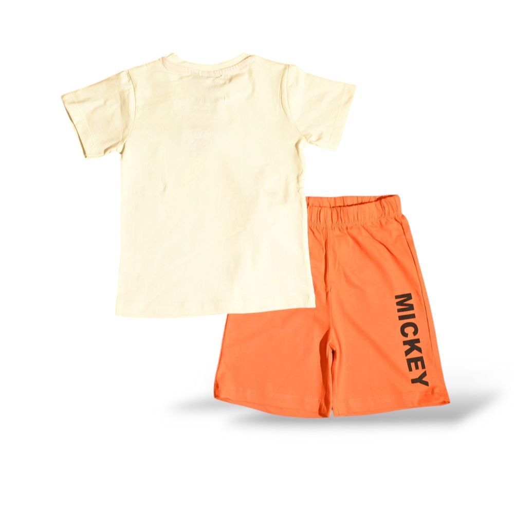 Mickey Mouse - Boys Short Set - Orange