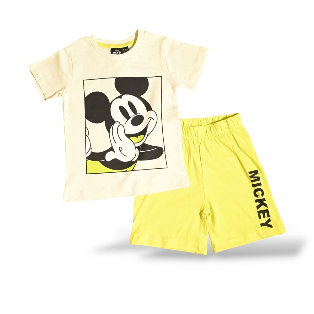 Mickey Mouse - Boys Short Set - Yellow