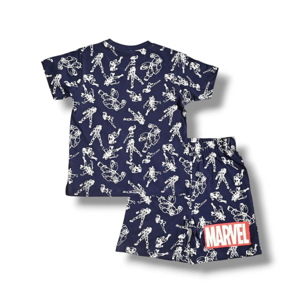 Marvel - Boy's Summer T-Shirt And Short - Navy